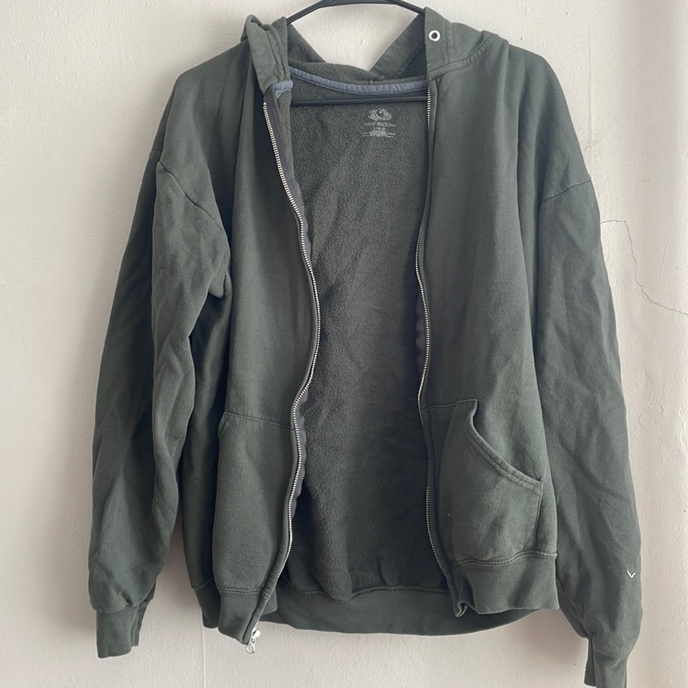 Dark green zip-up